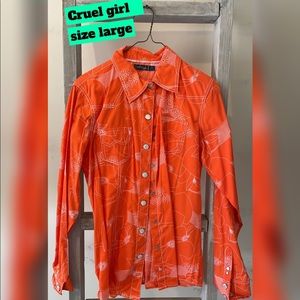 Cruel girl rodeo western floral button up shirt